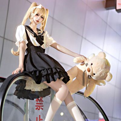 十字银河原创jk中长款连衣裙甜美