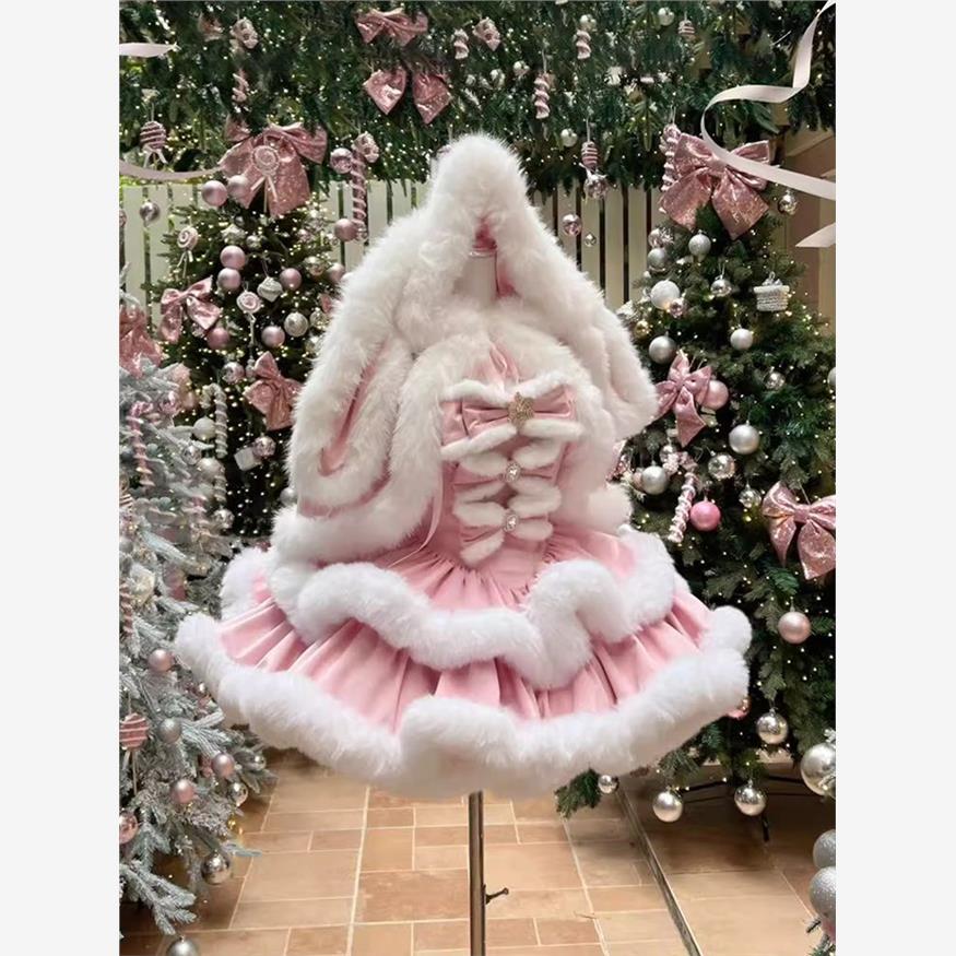 冬季新款日系氛围感甜美斗篷外套