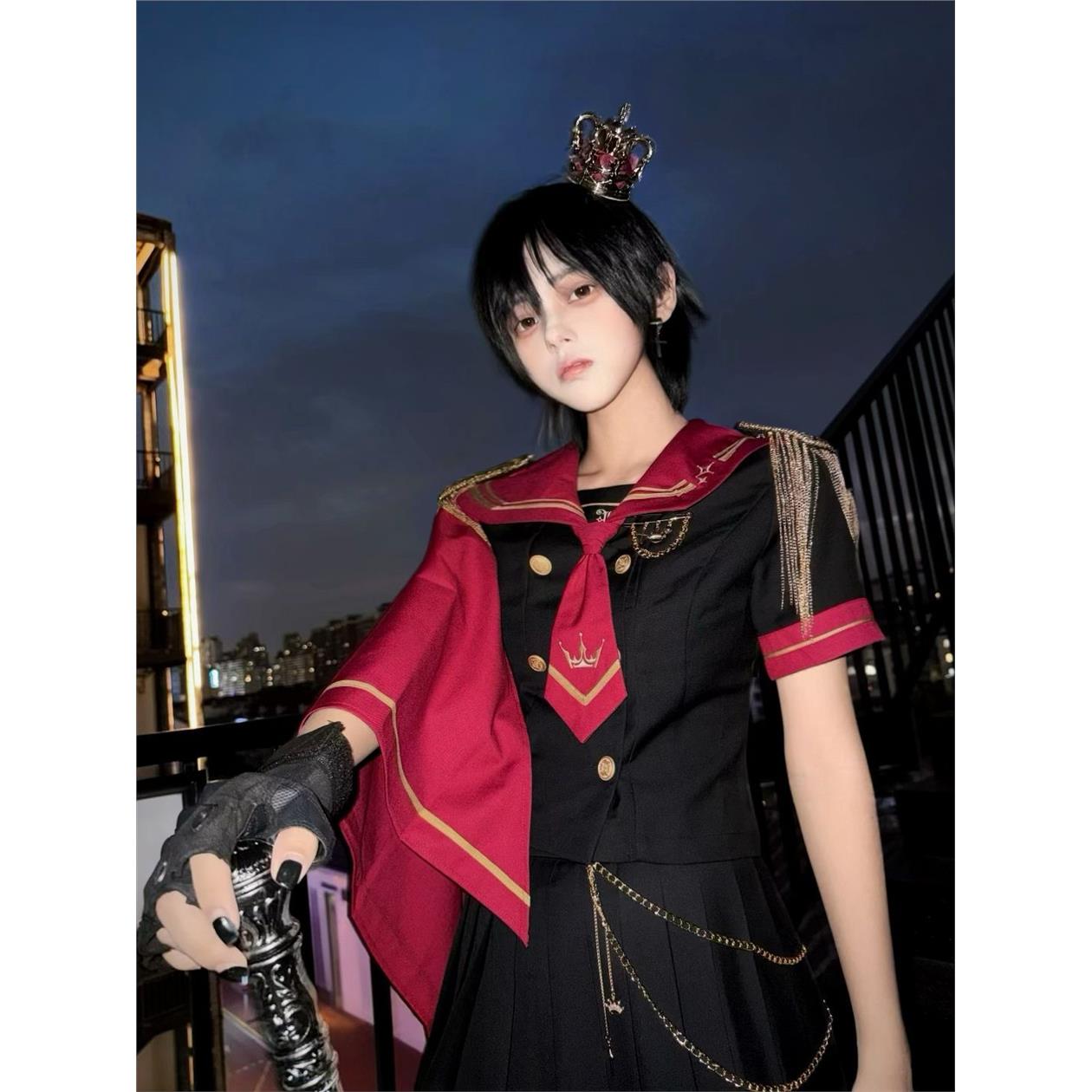 【少女暴君正板皇家jk制服海军风