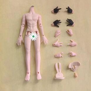 小铃铛社区12分阿巳3.0BJD男体适配OB11素体GSC娃头一体头粘土头