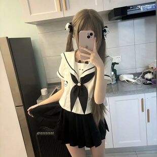 二次元春夏季新款原创日系幼萌系jk制服短水手服套装可爱软妹学生