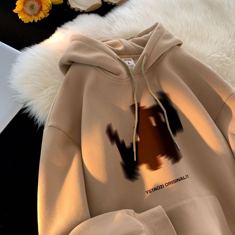 새끼 고양이 후드 티셔츠 남성 가을 겨울 미국 복고풍 유행 브랜드 헤비급 게으른 청소년 남여 스타일 커플 코트