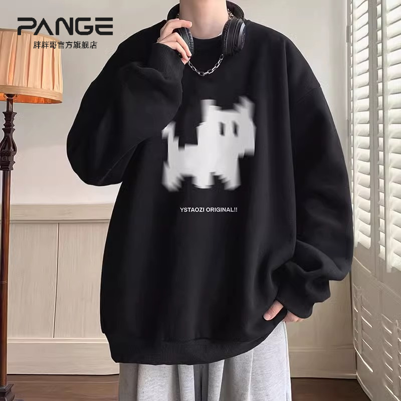 小猫圆领卫衣男春秋季新款