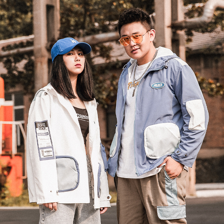 券后188.00元胖胖哥情侣装秋季2019新款韩版宽松大码外套男ins小众设计感套装