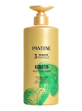 泰国潘婷三分钟奇迹绿色护发素胶原蛋白丝滑发膜泰国版450ml