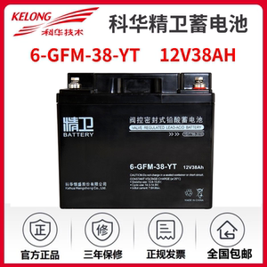 科华精卫蓄电池6-GFM-100-YT/24AH38AH12V65AH100AH120/150/200AH
