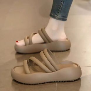 外穿配裙子高级感防滑海边凉拖鞋 时尚 夏季 女2025新款 厚底软底拖鞋