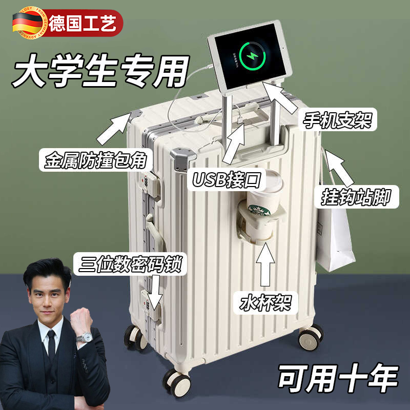 顶配多功能！德国大学生用行李箱