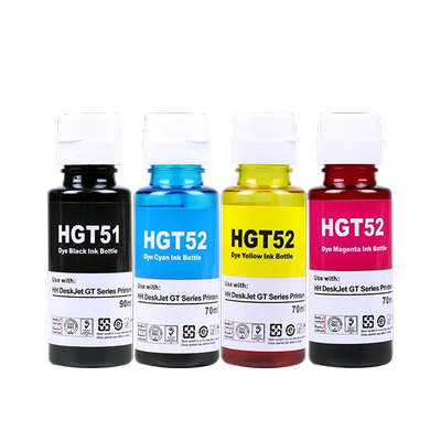 适用惠普GT53XL墨水GT51/52黑色彩色HP Smart Tank 618 675 678 672 676 726 728 755 758 798打印机连供墨水