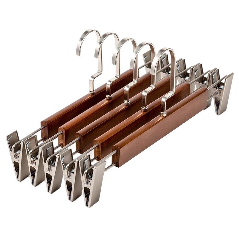 实木裤架裤夹子防滑无痕服装店家用成人儿童裤架子木头裤夹木质