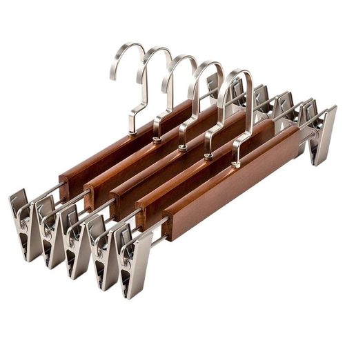 实木裤架裤夹子防滑无痕服装店家用成人儿童裤架子木头裤夹木质