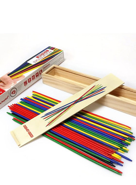 Classic Wooden Thin Pick Up Stick Game mikado spiel toys挑棍