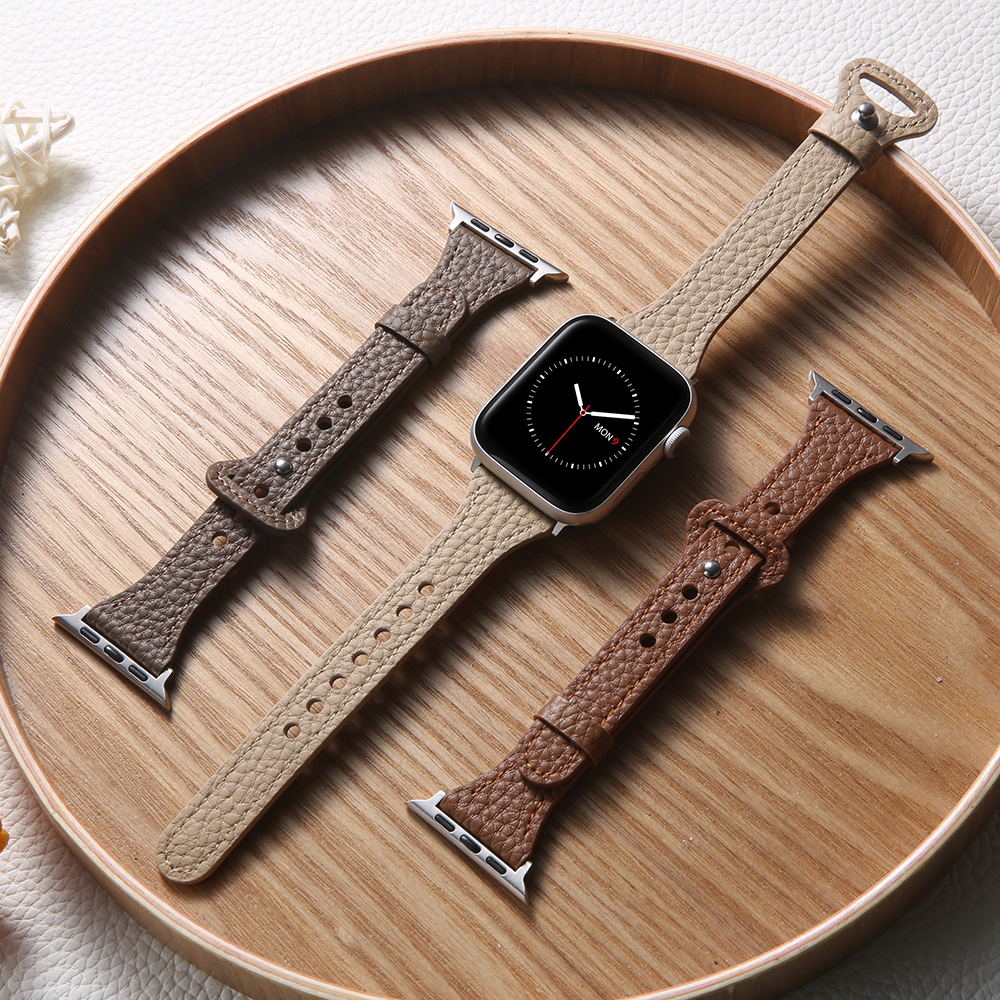 适用applewatch8真皮表带