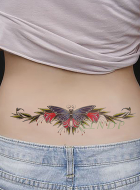 Waterproof Temporary Tattoo Sticker Butterfly Flower wing