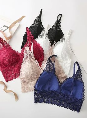 Lace Sexy Lingerie Wireless Bra For Women Padded Push Up