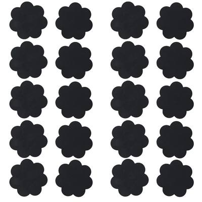 10 Pairs Satin Black Flower Breast Cover Sticker Bra Pad