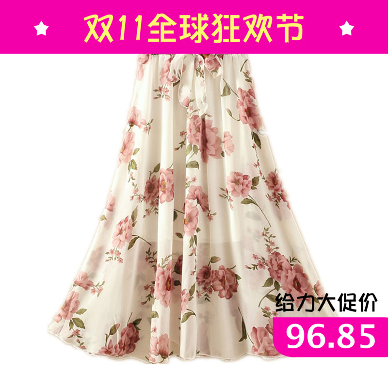 Summer Long Skirts Women Elegant Casual Chiffon Plus Size在类目 女装/女士精品, 半身裙中 - 来自Buy2taobao.com提供专业的淘宝代购服务