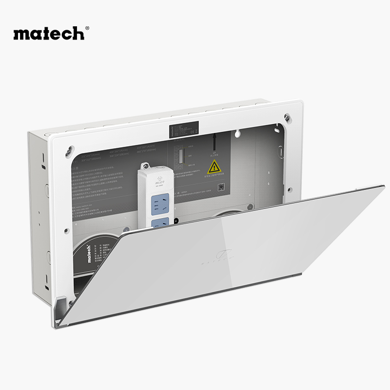 高颜值家用大号弱电箱钢化玻璃