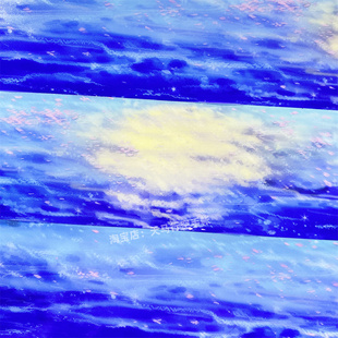 手帐分装胶带月影大无白墨zero蓝湖水面花瓣古风PET素材账diy贴纸