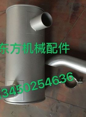 挖掘机配件卡特E320C消声器排气管烟筒消音器接管卡箍S6K发动机
