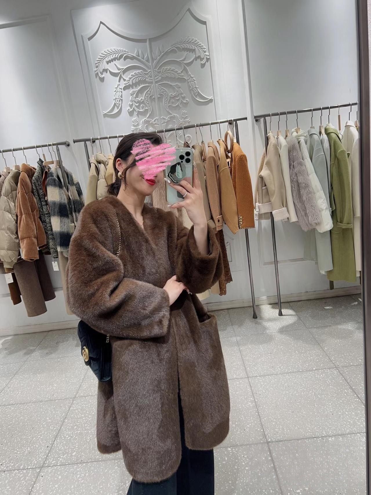 皮毛一体外套女冬季环保皮草仿水貂绒韩版保暖中长款开衩毛毛大衣,女装/女士精品,皮草,淘宝优惠券,粉丝福利购,淘宝优惠卷