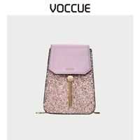 VOCCUE Messenger túi nữ 2019 mới mini bag mùa hè khóa dọc ví đựng tiền hoang dã - Túi điện thoại túi louis vuitton nữ