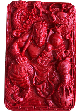 孙悟空齐天大圣斗战胜佛挂件 天然朱砂红大圣归来玉吊坠随身牌子