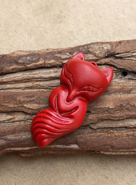 天然朱砂红色动物吊坠女款中国红玉佩桃花人缘本年男女随身项链