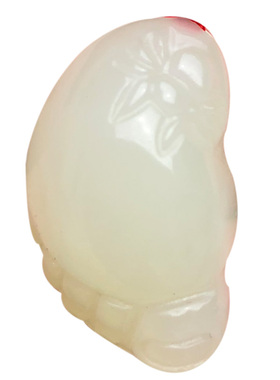 玉见美玉新疆和田青白玉脚丫吊坠男女儿童宝宝款知足常乐佛脚玉佩