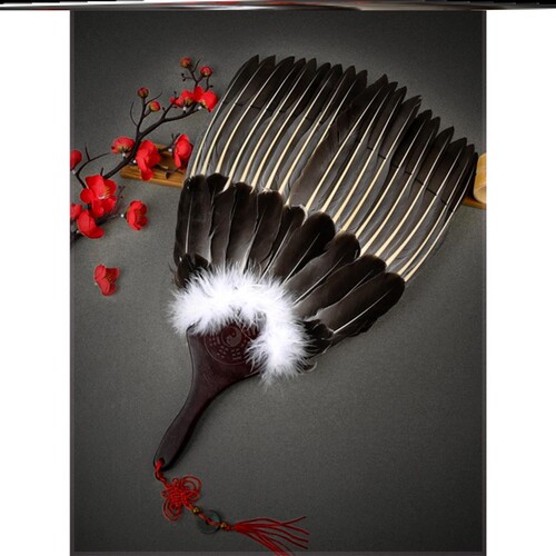 扇子家用扇风古风羽毛诸葛亮鹅毛扇孔明扇大蒲扇老式手摇国风夏季