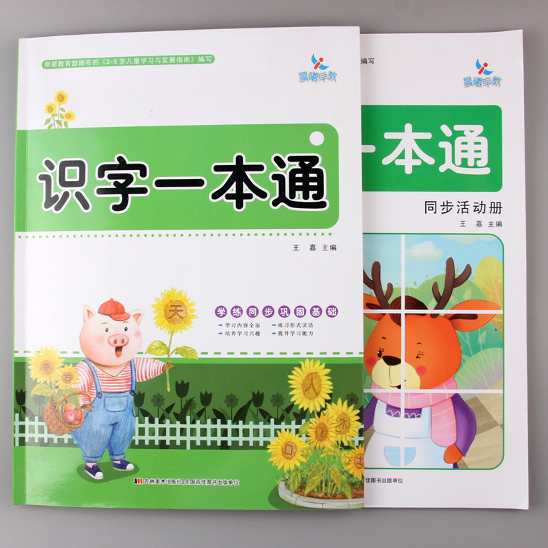 晨曦早教 幼小衔接入学准备识字一本通+同步练习册2本 幼儿园3-6岁学前班中大班升一年级幼升小识字认字书全套