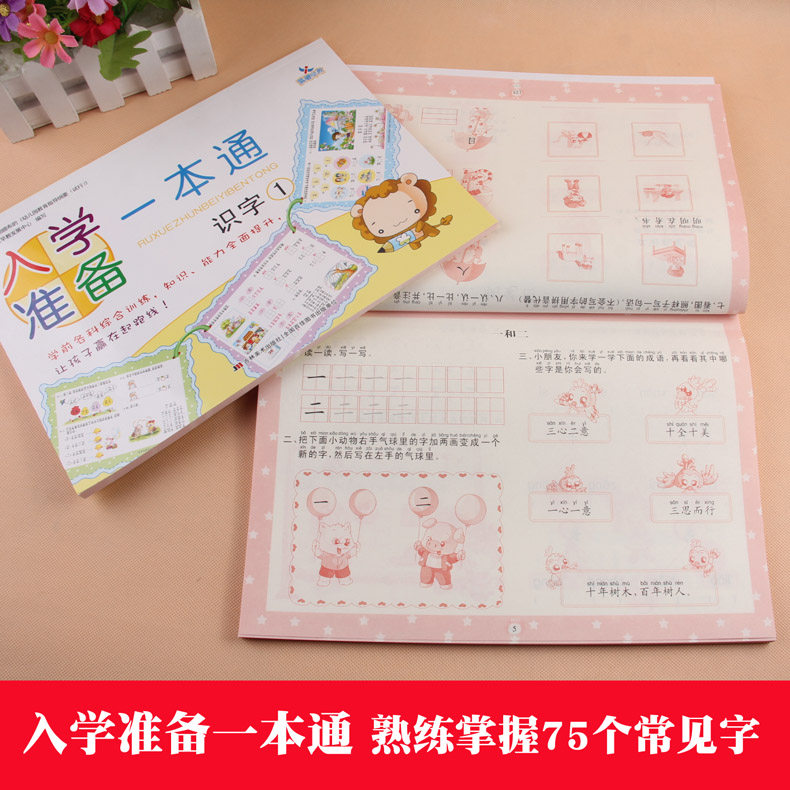 晨曦早教 一本通 识字1 幼升小幼小衔接学入学准备一本通(识字1)