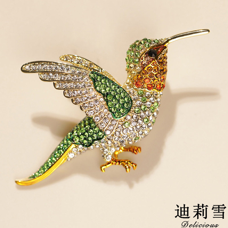 迪莉雪 加拿大工艺品胸花 高档设计蜂鸟胸针西装别针跨境外贸
