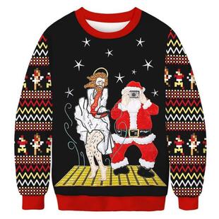 Men Women Ugly Christmas Sweater Funny Humping Reindeer