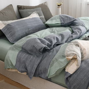 4 pcs bed sheets set cotton beddings flat sheet pillowcases