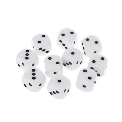 YD61 10Pcs 16mm D3 Six Sided Dices Beads For Dungeons &