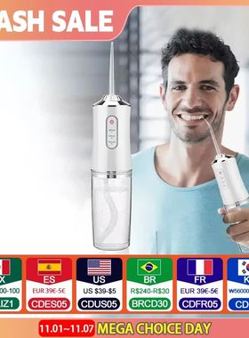 Portable Smart Electric Oral Irrigator Water Flosser 4 Jets