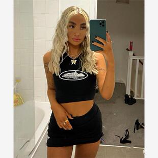 Summer Sexy Croptop Top Sleeveless Short Render Slim Women