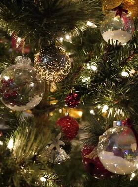 6Pc Clear Plastic Christmas Ball Fillable Ornament Xmas Tree