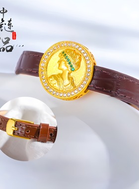 金店同款古法越南沙金微镶女王手表手链不掉色高级感女王项链百搭