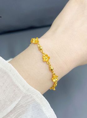 金店同款越南沙金星辰大海手链花朵珠手链轻奢时尚送女友不掉色