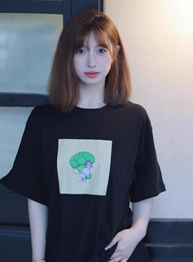 十三白头像#083黑色纯棉T恤