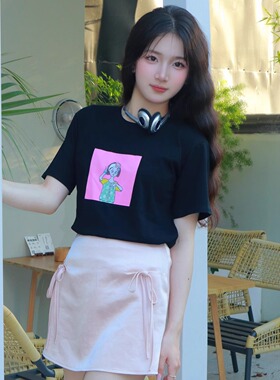 十三白头像#293黑色纯棉T恤