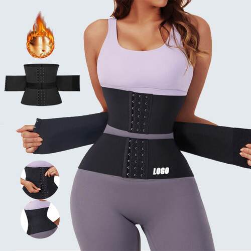 Sports plastic waistband with steel reinforced double waistb