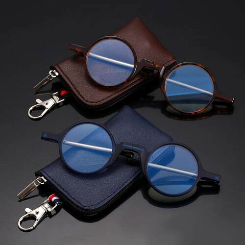 Mini Reading Glasses Women Men Portable Compact Folding Pres
