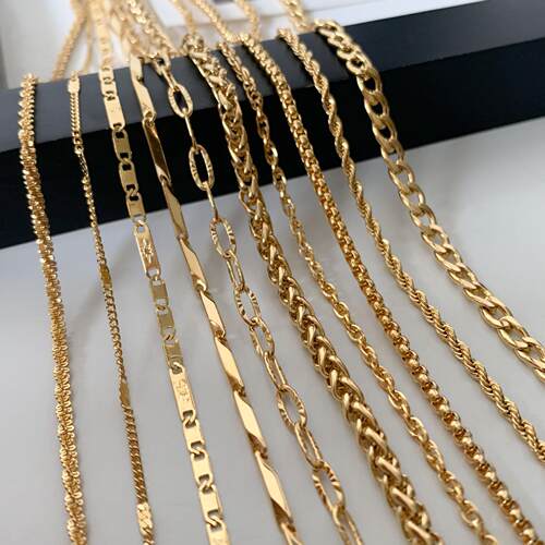 Long Style Men Women 585 Rose Gold Color Necklace Beaded Twi