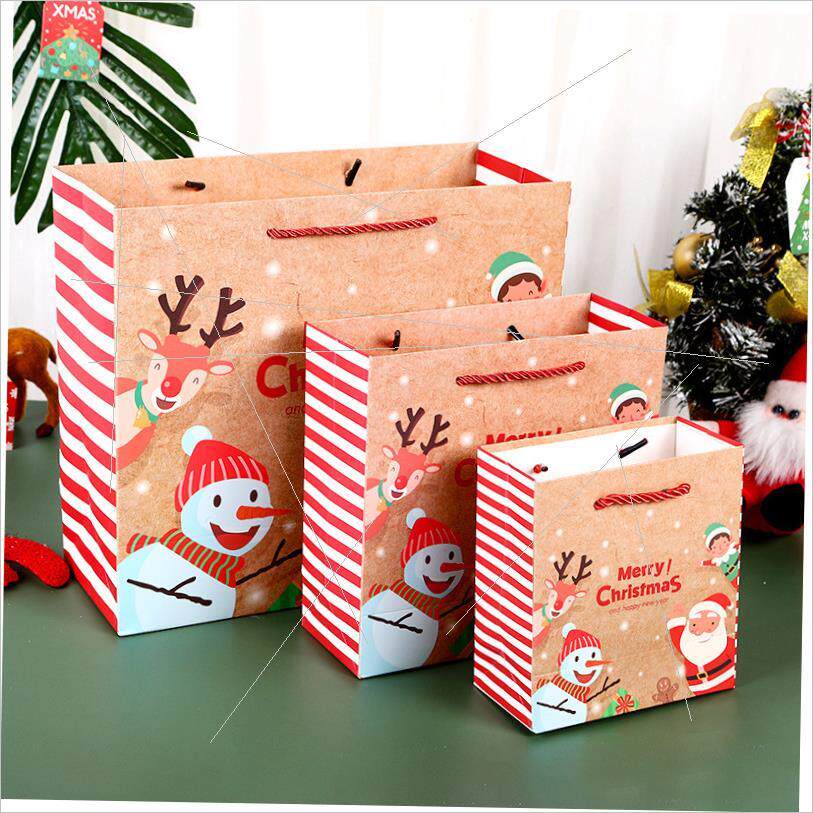 Hand candy bag Elk paper bag Creative Christmas apple bag