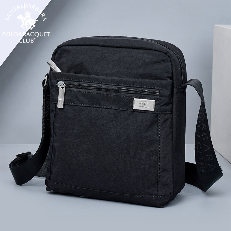 圣大保罗单肩包男款时尚休闲男士包包斜挎包新款男包外出便携包男