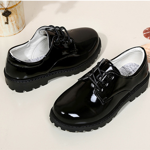 公主儿童礼服白色皮鞋 英伦风黑皮鞋 男女童演出鞋 儿童演出小皮鞋