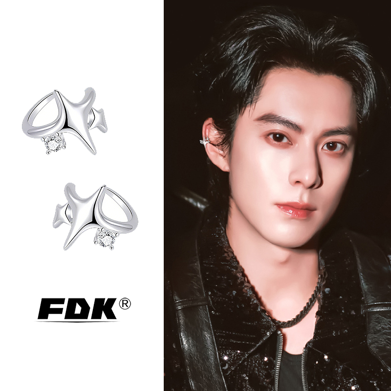 四芒星星耳夹小众设计无耳洞